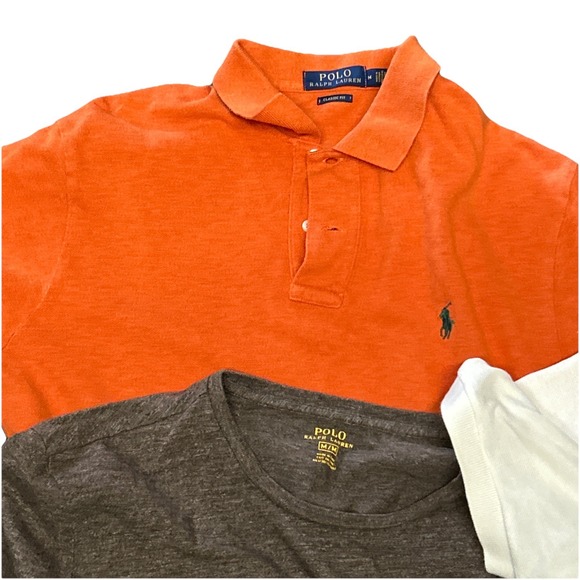 Lot Of 5 Polo Ralph Lauren Shirts Size M (bundle) 3 LS 2 SS 1 Lacoste Total 5 - Picture 4 of 5